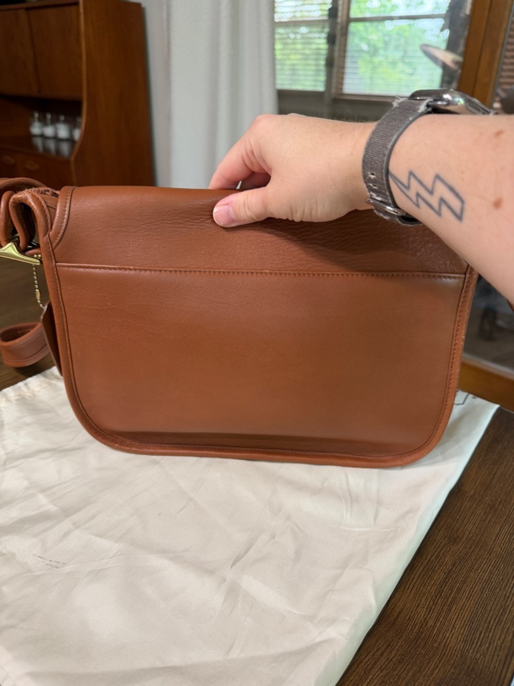 Coach Tan/Brown Leather Crossbody Bag - Picture 6 of 15